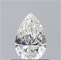 Natural Diamond 0.53 Carats, Pear with  Cut, H Color, VVS1 Clarity and Certified by GIA