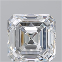 Natural Diamond 2.01 Carats, Asscher with  Cut, E Color, VS2 Clarity and Certified by GIA