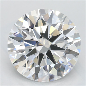Picture of Lab Grown Diamond 3.72 Carats, Round with Excellent Cut, D Color, IF Clarity and Certified by GIA