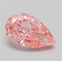 Picture of Lab Grown Diamond 3.01 Carats, Pear with  Cut, Fancy Vivid Pink Color, VVS2 Clarity and Certified by IGI