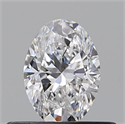 Natural Diamond 0.41 Carats, Oval with  Cut, D Color, VVS2 Clarity and Certified by GIA