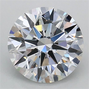 Picture of Lab Grown Diamond 1.01 Carats, Round with Ideal Cut, D Color, VVS2 Clarity and Certified by IGI