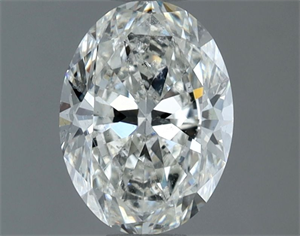 Picture of Natural Diamond 1.00 Carats, Oval with  Cut, G Color, SI2 Clarity and Certified by IGI