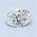 Diamante Natural 0.67 quilates, Ovalado , Color D, claridad SI1 y certificado GIA