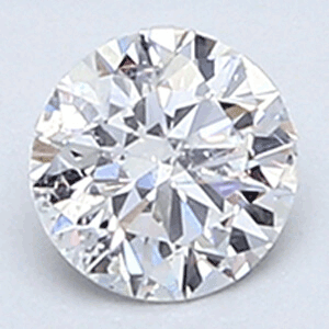 Picture of 0.25 carat, Round diamond F color SI2 and certified by EGS/EGL