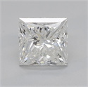 Natural Diamond 1.40 Carats, Princess with  Cut, G Color, SI2 Clarity and Certified by GIA