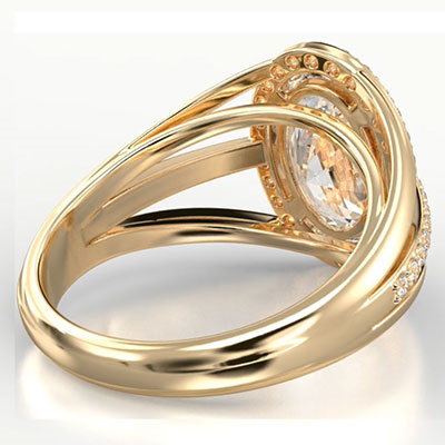 Big Diamonds Halo Floating Diamond Engagement Ring Setting