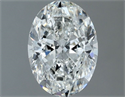 Natural Diamond 0.90 Carats, Oval with  Cut, F Color, VS1 Clarity and Certified by GIA