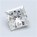 Diamante Natural 1.07 quilates, Princesa , Color F, claridad SI2 y certificado GIA