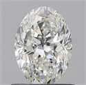 Natural Diamond 0.81 Carats, Oval with  Cut, G Color, SI1 Clarity and Certified by GIA