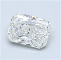 1.50 Carats, Radiant Diamond with  Cut, F Color, SI2 Clarity and Certified by GIA