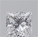 Natural Diamond 0.71 Carats, Princess with  Cut, D Color, VS2 Clarity and Certified by GIA
