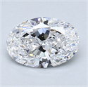 1.00 Carats, Oval Diamond with  Cut, D Color, SI1 Clarity and Certified by GIA
