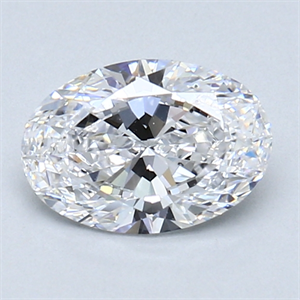 Picture of 1.00 Carats, Oval Diamond with  Cut, D Color, SI1 Clarity and Certified by GIA