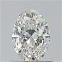 Natural Diamond 0.71 Carats, Oval with  Cut, H Color, VS1 Clarity and Certified by GIA