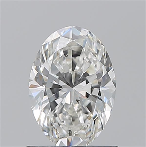 Picture of Natural Diamond 1.02 Carats, Oval with  Cut, G Color, SI2 Clarity and Certified by GIA