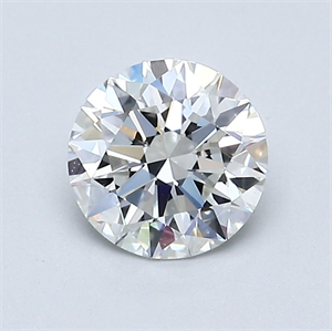 Picture of Natural Diamond 1.01 Carats, Round with Excellent Cut, H Color, VS2 Clarity and Certified by GIA