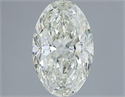 Natural Diamond 2.03 Carats, Oval with  Cut, K Color, SI2 Clarity and Certified by IGI