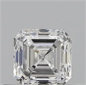 Natural Diamond 0.50 Carats, Asscher with  Cut, D Color, SI2 Clarity and Certified by GIA