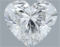 Natural Diamond 0.57 Carats, Heart with  Cut, H Color, VS1 Clarity and Certified by GIA