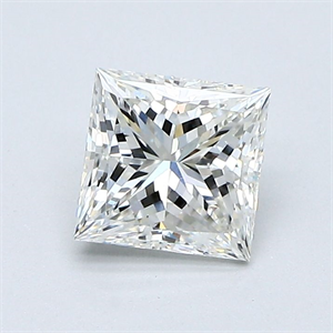 Picture of Natural Diamond 1.01 Carats, Princess with  Cut, H Color, VS1 Clarity and Certified by GIA