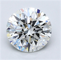 Natural Diamond 3.02 Carats, Round with Very Good Cut, I Color, VVS2 Clarity and Certified by GIA