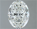 Natural Diamond 1.01 Carats, Oval with  Cut, H Color, VVS1 Clarity and Certified by GIA