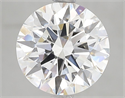 Lab Grown Diamond 3.09 Carats, Round with Ideal Cut, F Color, VVS2 Clarity and Certified by IGI