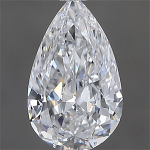 Picture of Natural Diamond 0.45 Carats, Pear with  Cut, D Color, VVS1 Clarity and Certified by GIA