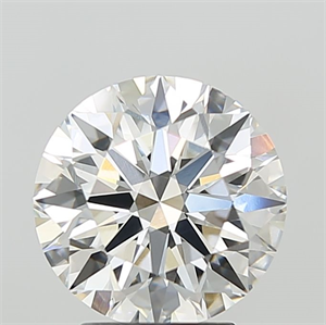 Picture of Lab Grown Diamond 3.10 Carats, Round with Ideal Cut, F Color, VVS2 Clarity and Certified by IGI