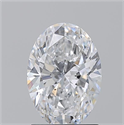 Natural Diamond 1.50 Carats, Oval with  Cut, D Color, SI2 Clarity and Certified by GIA