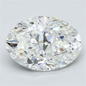 Foto Diamante Natural 1.80 quilates, Ovalado , Color G, claridad VS1 y certificado GIA de