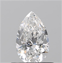 Diamante Natural 0.50 quilates, De pera , Color E, claridad VVS2 y certificado GIA