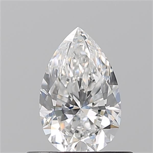 Picture of Natural Diamond 0.50 Carats, Pear with  Cut, E Color, VVS2 Clarity and Certified by GIA
