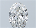 Natural Diamond 0.50 Carats, Oval with  Cut, F Color, IF Clarity and Certified by GIA