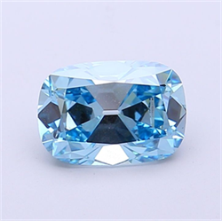 Picture of Lab Grown Diamond 1.54 Carats, Cushion with  Cut, Fancy Vivid Blue Color, VS1 Clarity and Certified by IGI