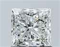 Natural Diamond 1.01 Carats, Princess with  Cut, H Color, VS2 Clarity and Certified by GIA