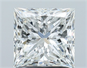 Natural Diamond 1.50 Carats, Princess with  Cut, G Color, SI1 Clarity and Certified by GIA