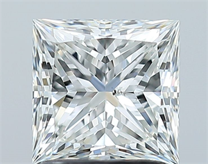 Picture of Natural Diamond 1.50 Carats, Princess with  Cut, G Color, SI1 Clarity and Certified by GIA