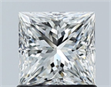 Natural Diamond 1.01 Carats, Princess with  Cut, F Color, VS2 Clarity and Certified by GIA
