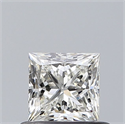 Natural Diamond 0.52 Carats, Princess with  Cut, I Color, SI1 Clarity and Certified by GIA
