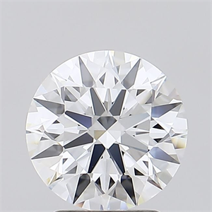Picture of Lab Grown Diamond 2.55 Carats, Round with Ideal Cut, E Color, IF Clarity and Certified by IGI