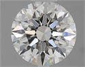 Natural Diamond 1.63 Carats, Round with Excellent Cut, H Color, VVS1 Clarity and Certified by GIA
