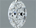 Natural Diamond 1.01 Carats, Oval with  Cut, E Color, SI1 Clarity and Certified by GIA
