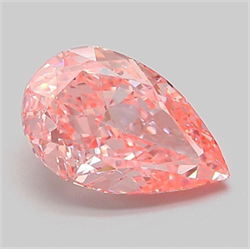 Picture of Lab Grown Diamond 2.02 Carats, Pear with  Cut, Fancy Vivid Pink Color, VS1 Clarity and Certified by IGI
