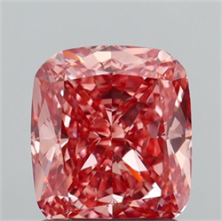 Picture of Lab Grown Diamond 1.50 Carats, CUSHION MODIFIED with  Cut, Fancy Vivid Pink Color, VS2 Clarity and Certified by IGI