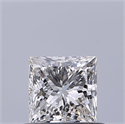 Natural Diamond 0.55 Carats, Princess with  Cut, G Color, IF Clarity and Certified by GIA