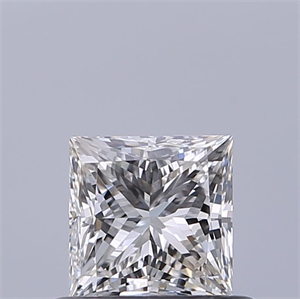Picture of Natural Diamond 0.55 Carats, Princess with  Cut, G Color, IF Clarity and Certified by GIA