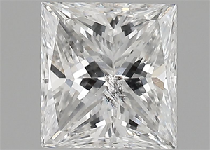 Picture of Natural Diamond 1.45 Carats, Princess with  Cut, F Color, I1 Clarity and Certified by GIA