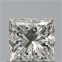Natural Diamond 0.60 Carats, Princess with  Cut, H Color, VVS1 Clarity and Certified by IGI